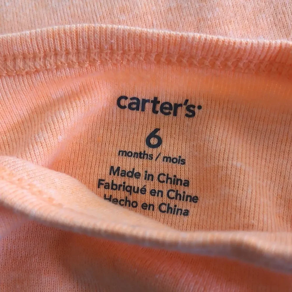Carters Cotton Blend 2 Soft Onesies Nautical Stripes 🛳 and Neon Orange 🍊